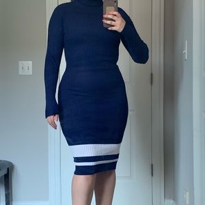Ribbed sweater dress